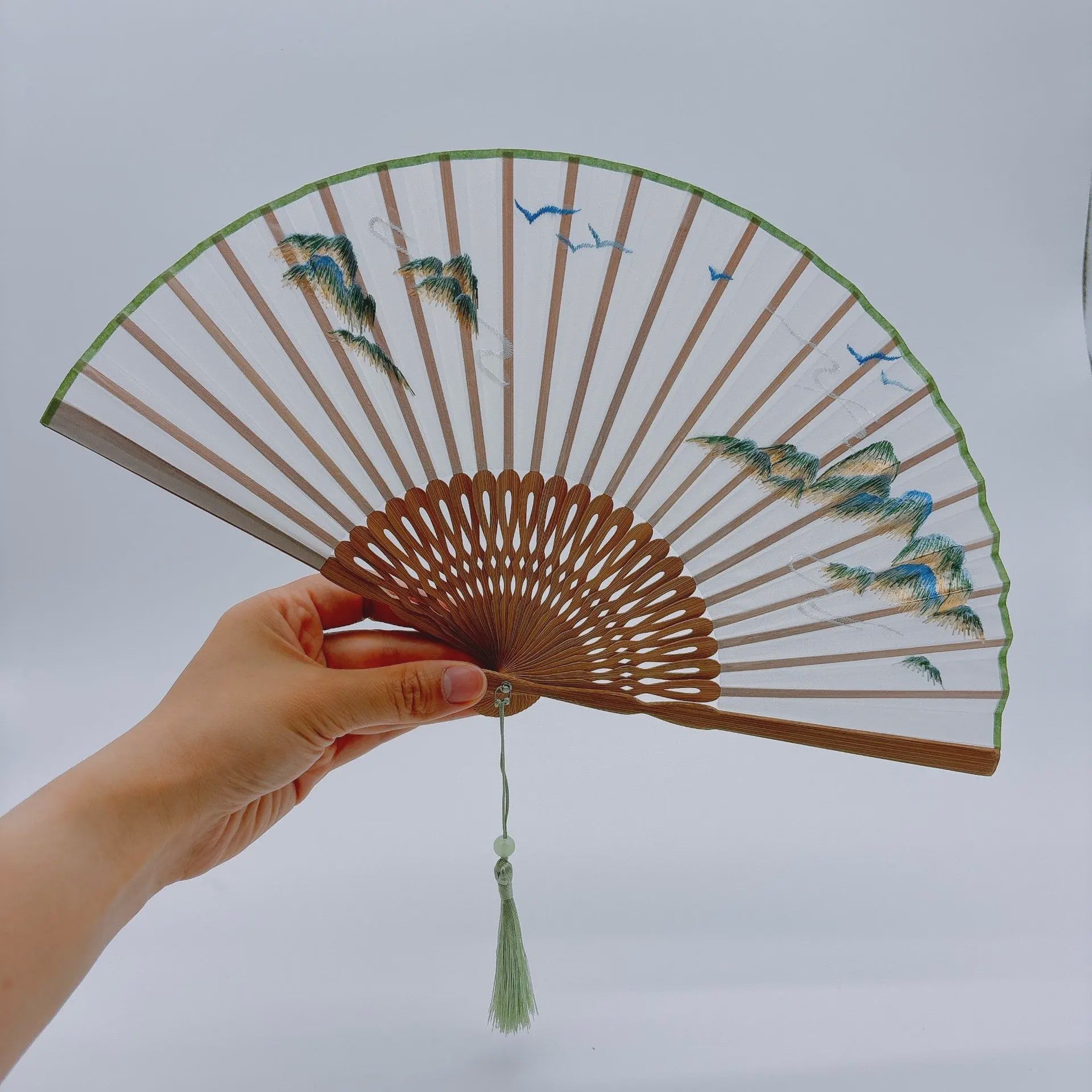 Luxe Suzhou Borduur Vouwbare Waaiers - Vintage Chinese Stijl Decoratief