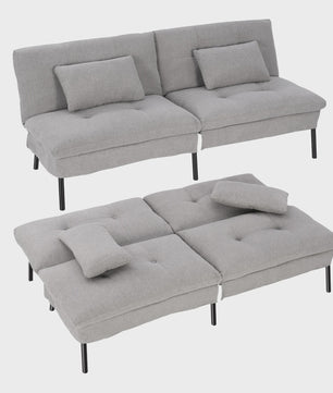 Convertible Sofa Bed met Verstelbare Rugleuning en Kussens - SediaXL