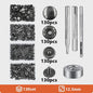 Roestvrij Staal Drukknopen Set 12.5mm Gunmetal Zwart - Kleding & Tassen