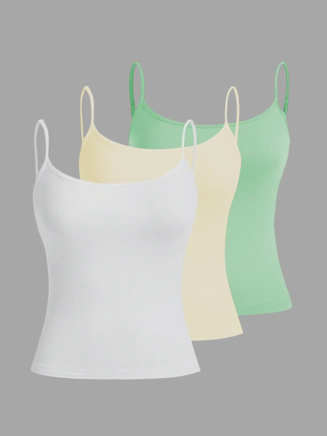 Set van 3 Basic Camisoles met Verstelbare Bandjes - Zomer Essential
