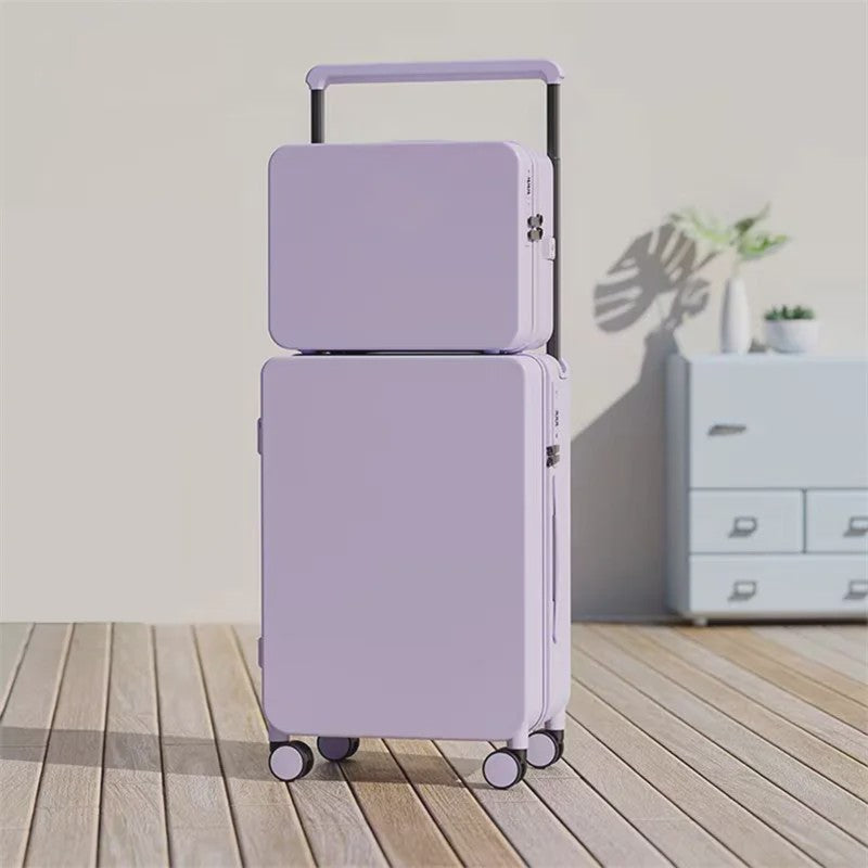 Luxe Koffer Set met USB, Bekerhouder & TSA-slot - 360° Wielen, PC+ABS