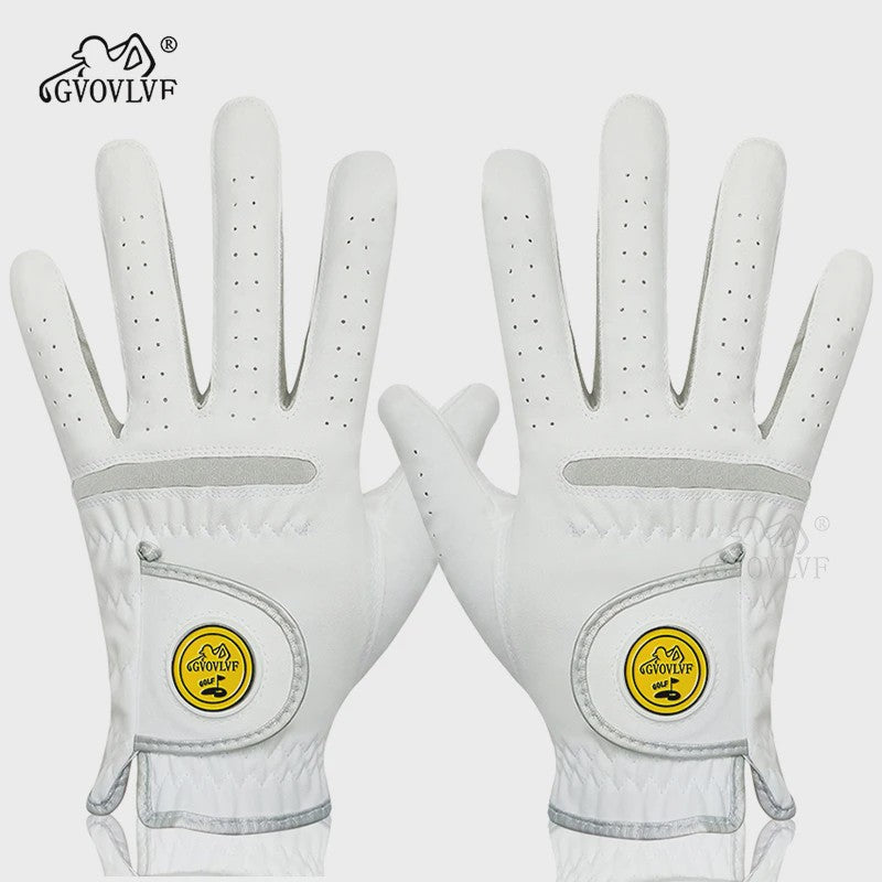 Heren Golfhandschoen: Zacht Microvezel, Ademend & Comfortabel met Magnetische Marker