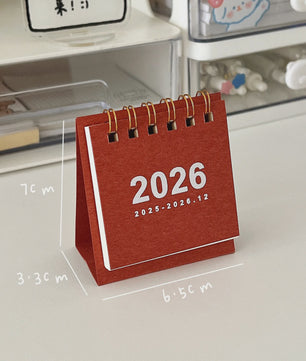 Mini Bureaukalender 2026 - Creatieve Spiraalgebonden Kalender voor Bureau Decoratie & Kantoor