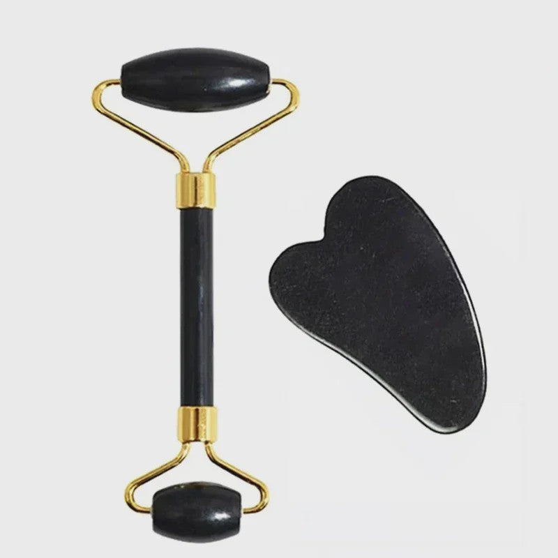 Natuurlijke Jade Roller & Gua Sha Set - Gezichts- en Lichaamsmassage voor Ontspanning en Lifting