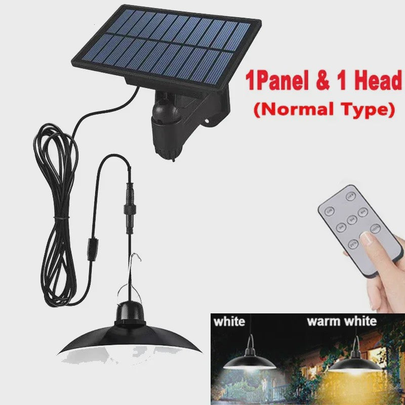 Dubbele Solar Hanglamp met Afstandsbediening - Waterdicht LED Buitenlicht voor Schuur, Tuinhuis of Overkapping
