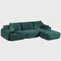 Modulaire Corduroy Hoekbank Groen - Slaapbank met Ottomaan & Memory Foam