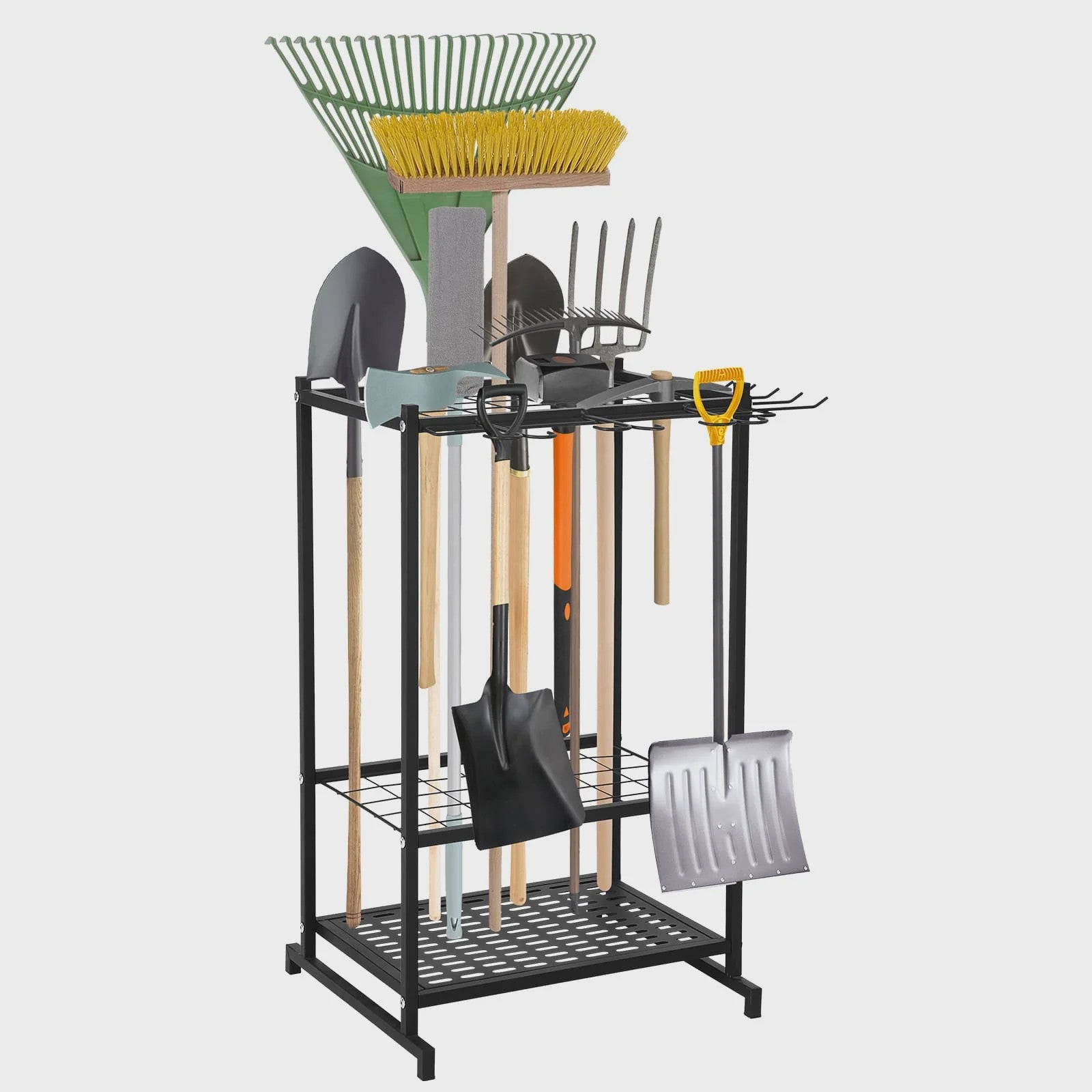 Gereedschap Organizer Tuin - 3 Laags Opbergrek met Mand voor Garage & Tuin