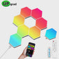 Modulaire Hexagon LED Wandlampen - RGB, Muziek Sync, App Bediening & USB