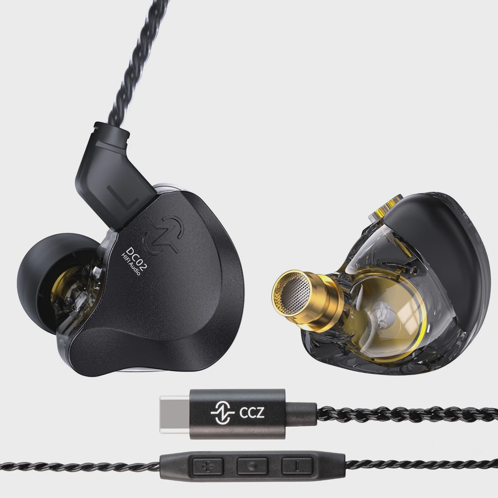 CCZ SOLO DC02 HiFi In-Ear Oordopjes met Metalen Behuizing en 4N OFC Kabel