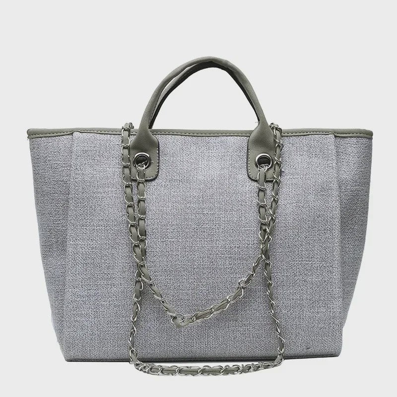 Ruime Dames Tote Bag met Ketting - Schoudertas & Crossbody