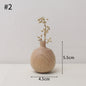 Houten Vaas Japandi Stijl - Decoratieve Vaas voor Bloemen & Interieur