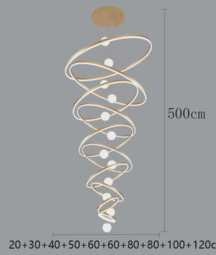 Moderne LED Plafondlamp Spiraal - Hanglamp voor Trappenhuis en Woonkamer