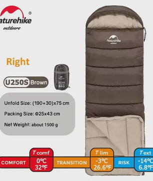 Naturehike Ultralichte 4-Seizoenen Slaapzak - Waterdicht & Comfortabel voor Outdoor Avonturen