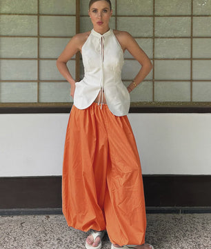 Dames Lantaarnbroek van 100% Katoen - Losse Pasvorm, Street Style