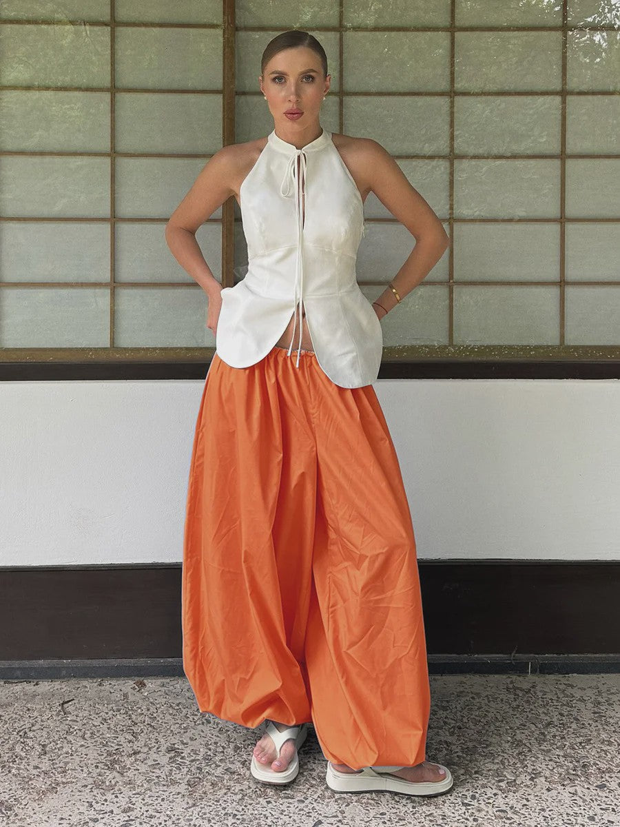 Dames Lantaarnbroek van 100% Katoen - Losse Pasvorm, Street Style