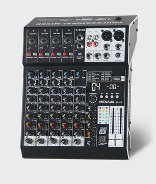 FULUODE X1-8C: Professionele 8-Kanaals Audio Mixer met 99 DSP Effecten, USB & Bluetooth