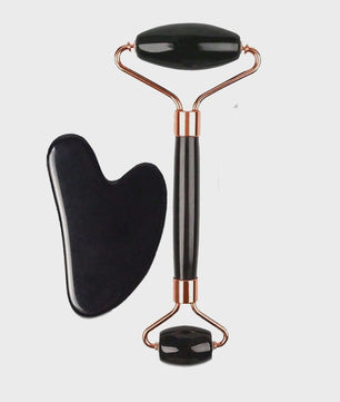 Gezichtsroller & IJsroller Set: Luxe Huidverzorging met Gua Sha Tool