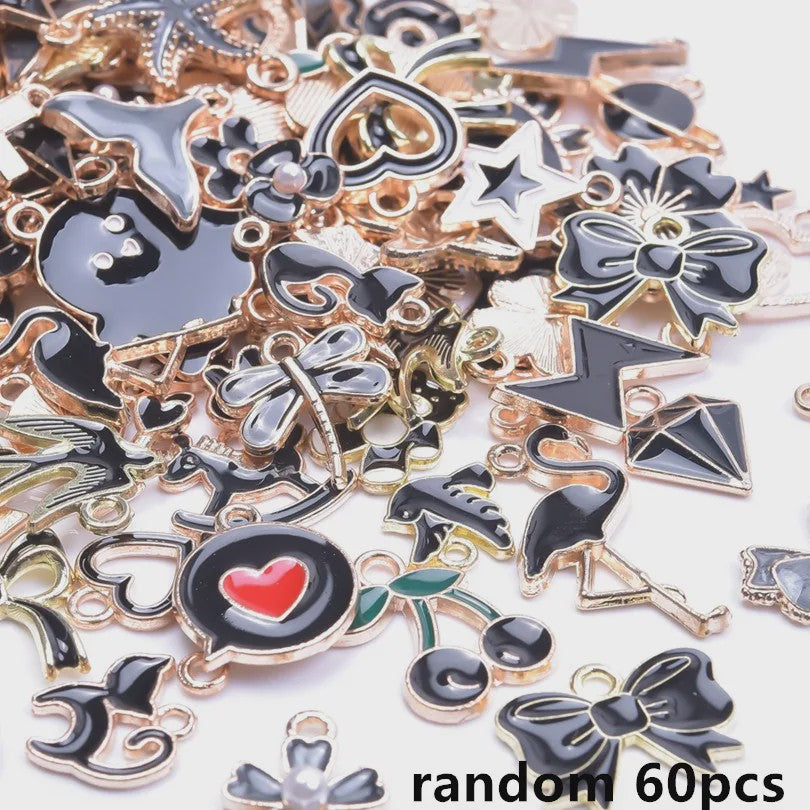 Grote Mix Bedeltjes (30/60/100 stuks) - Enamel & Drip Oil - Voor Sieraden Maken