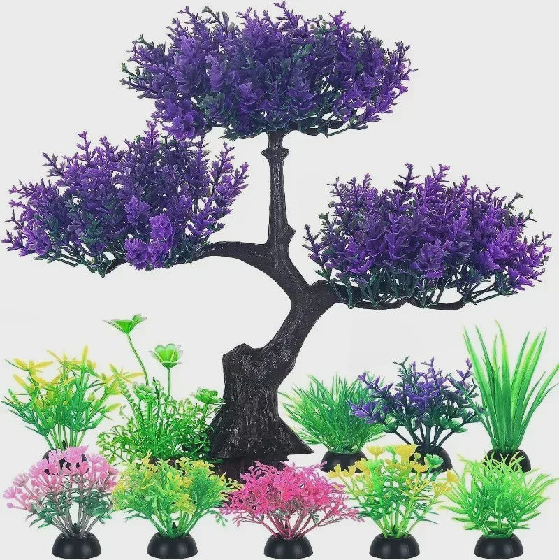 Set Kunstplanten Aquarium Decoratie - Levendige Kleuren voor Vistank