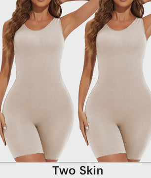 Naadloze Body Shaper Bodysuit met Brede Bandjes - Volledige Compressie & Dij Slimming