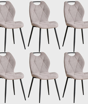 Set Eetkamerstoelen Nordic Stijl - Comfortabel Velvet met Metalen Poten (Per 2, 4 of 6)