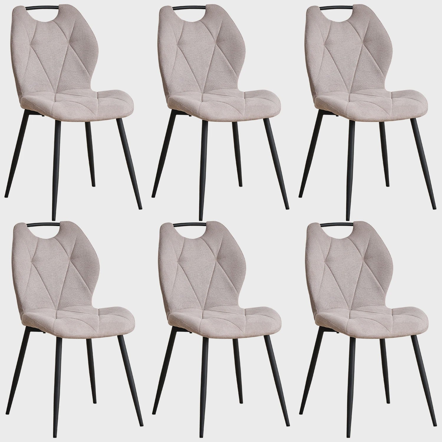 Set Eetkamerstoelen Nordic Stijl - Comfortabel Velvet met Metalen Poten (Per 2, 4 of 6)