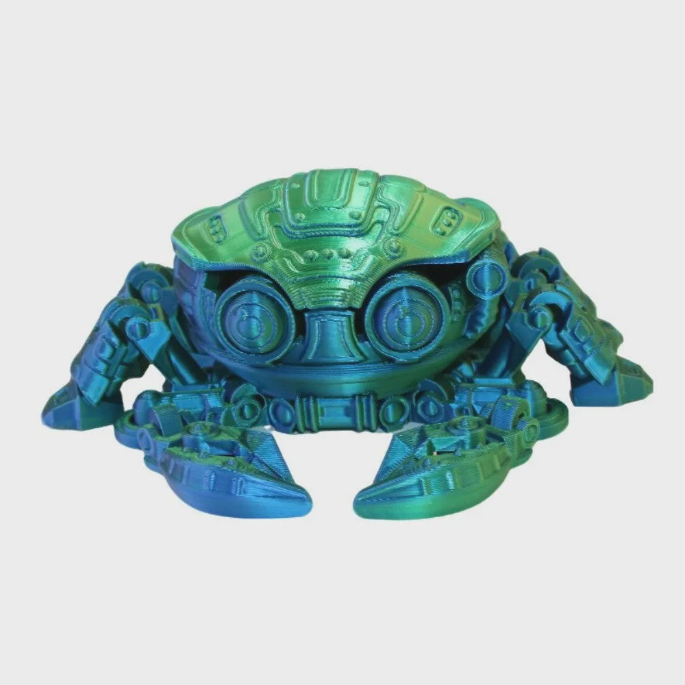 3D Geprinte Mechanische Krab - Beweegbaar Model Speelgoed