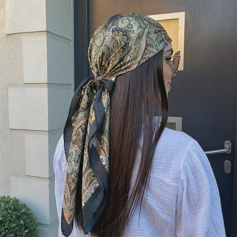 Luxe Zijden Vierkante Sjaal 90x90cm - Stijlvol Foulard voor Dames