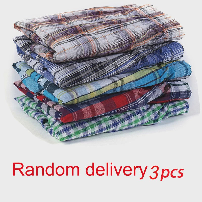 Set van 3, 5 of 7 Geruite Heren Boxershorts - Losse Pasvorm, Elastische Tailleband & Knoopsluiting voor Comfort Thuis