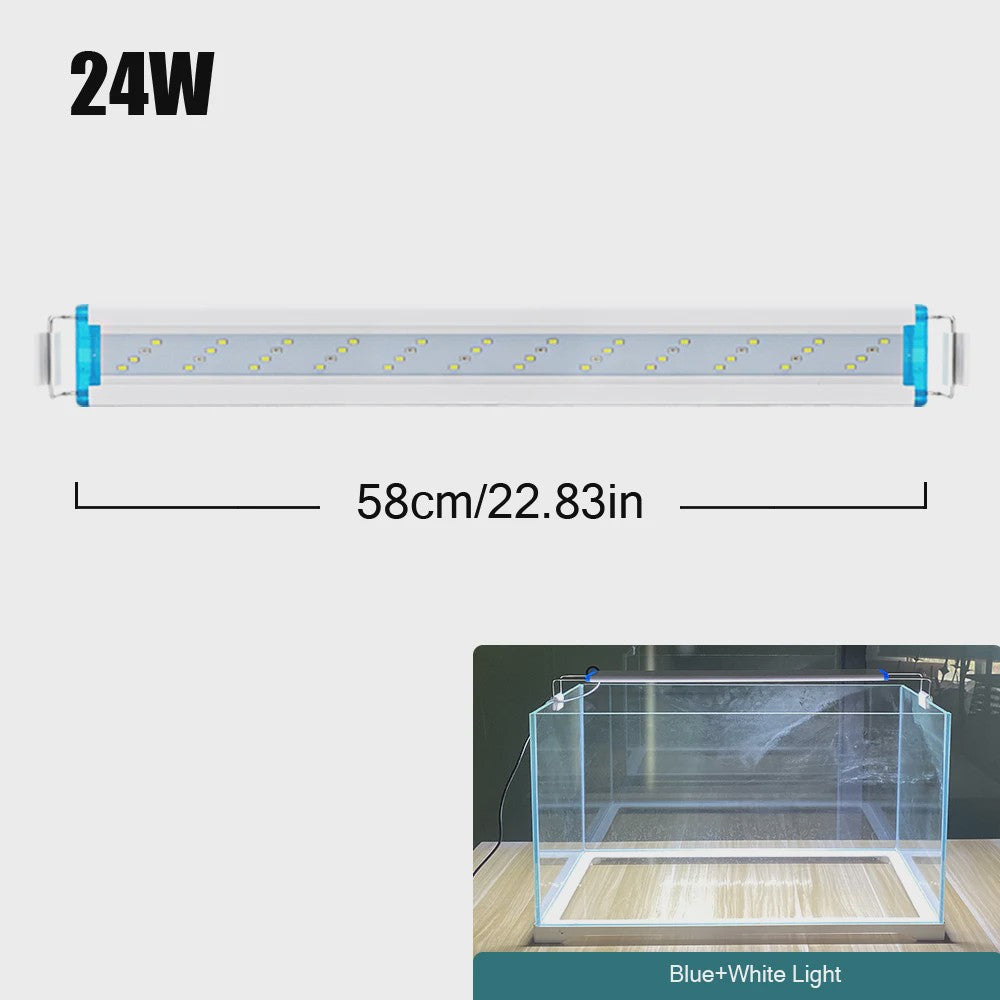 Super Bright LED Aquarium Lamp - Verstelbare Clip-on Verlichting voor Planten & Vissen (18-70cm)