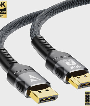 Displayport 2.1 Kabel - 16K Ultra HD, 8K 120Hz, 4K 240Hz, 80Gbps, HDR - Voor Gaming, Laptop, Monitor