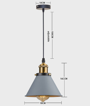 Retro Hanglamp Loft Stijl - Industriële Plafondlamp met E27 Fitting