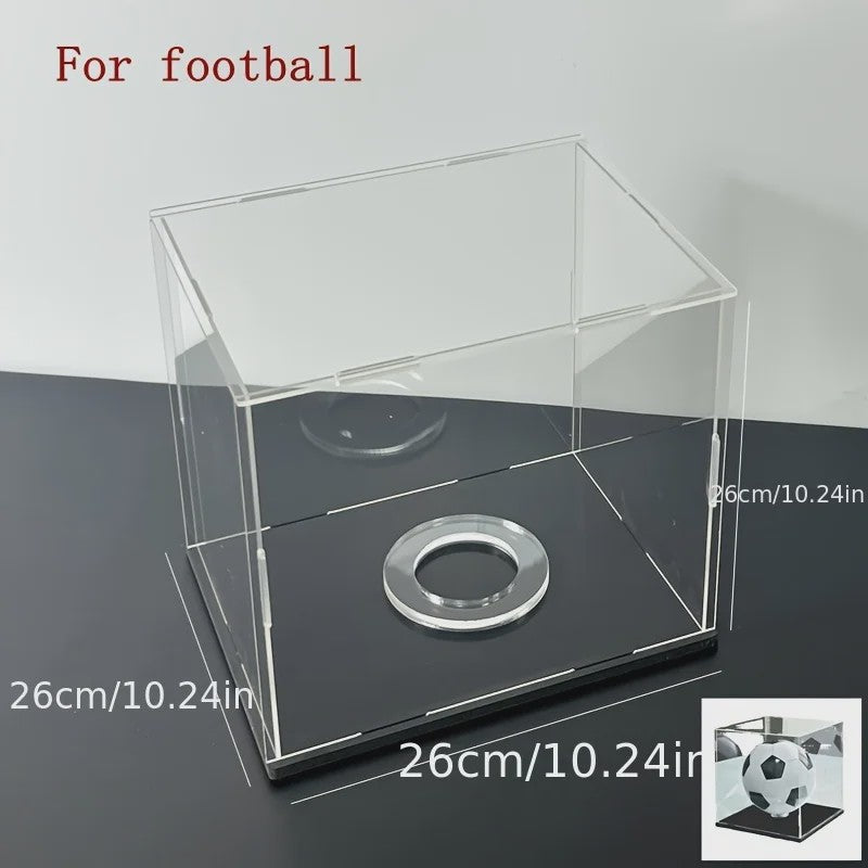 Acryl Display Box met Bodemplaat - Stofvrij Presenteren van Sportballen