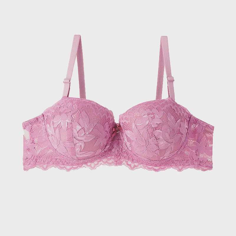Luxe Kanten Push-Up BH met Beugel - Half Cup & Push-Up Effect voor Kleine Borsten (A/B Cup)