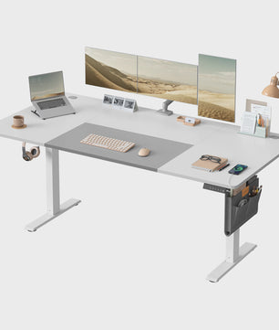 SONGMICS Elektrisch In Hoogte Verstelbaar Bureau 180x80 cm met USB-C en Geheugenfunctie