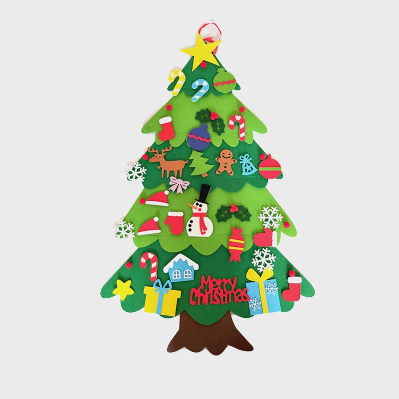 DIY Vilt Kerstboom Decoratie met Ornamenten - Feestelijk & Creatief voor Kinderen