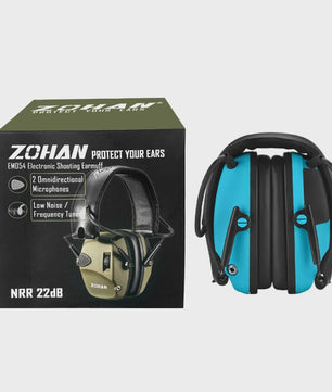 ZOHAN Elektronische Gehoorbescherming Oorkappen - Automatische Ruisreductie voor Schieten en Werk