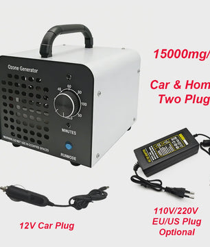Krachtige Ozon Generator 60000mg/h - Luchtzuiveraar voor Huis, Kantoor & Auto