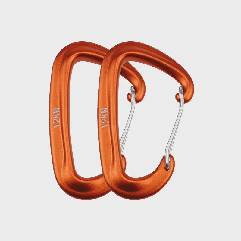 12KN D-vorm Karabijnhaak - Kleine Klimhaak voor Outdoor, Camping & Outdoor Avonturen