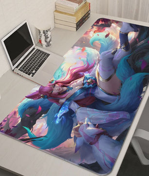 Luxe PU Leer XL Gaming Muismat - Anti-slip Bureau Mat met League of Legends Designs
