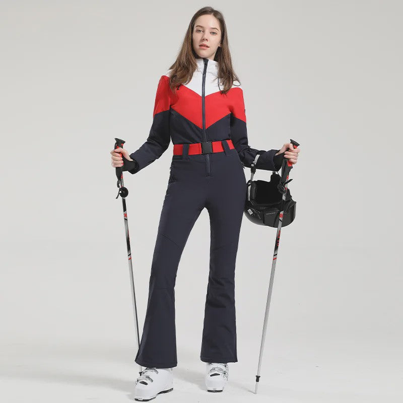 Dames Winter Ski-overall One Piece - Waterdicht, Winddicht & Warm - Outdoor Snowboard Jumpsuit