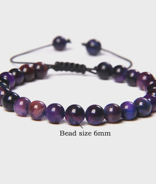 Blauwe Tijgeroog Kralen Armband 6MM - Natuursteen Meditatie Sieraden