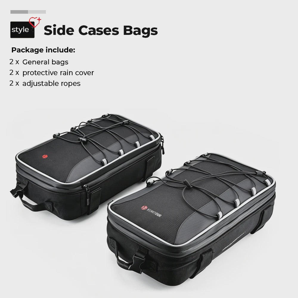Motorfiets Topcase / Zijtas - 20L Uitbreidbaar - Waterdicht & Robuust