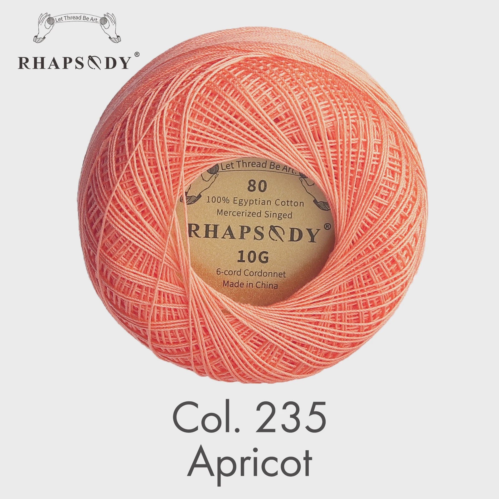 Rhapsody Garen Maat 80 - 100% Egyptisch Katoen voor Haken, Breien & Macramé - 31 Kleuren