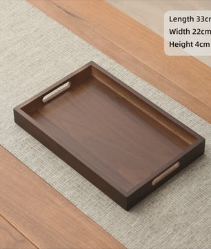 Luxe Houten Serveerplank met Handvat - Bamboe & Walnoot Kleur