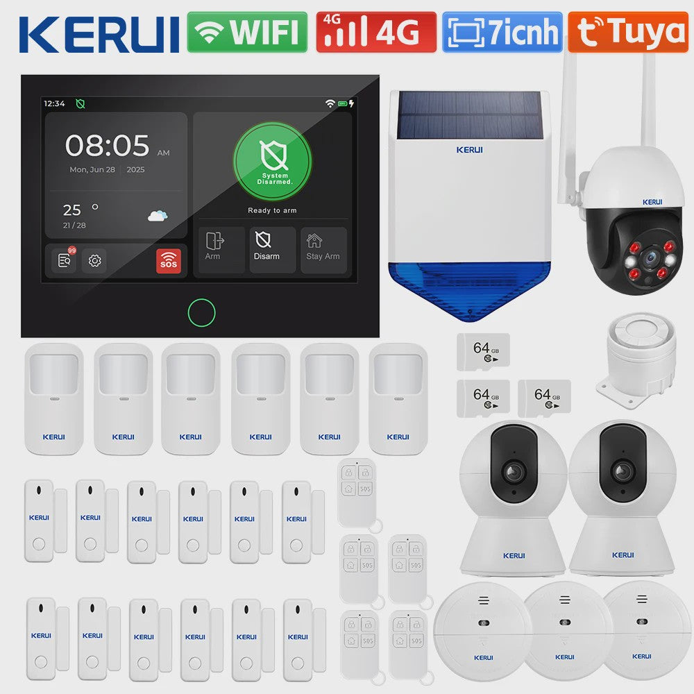 KERUI G70 Tuya Smart Home Alarm Systeem met 7-inch Touchscreen & WiFi+4G