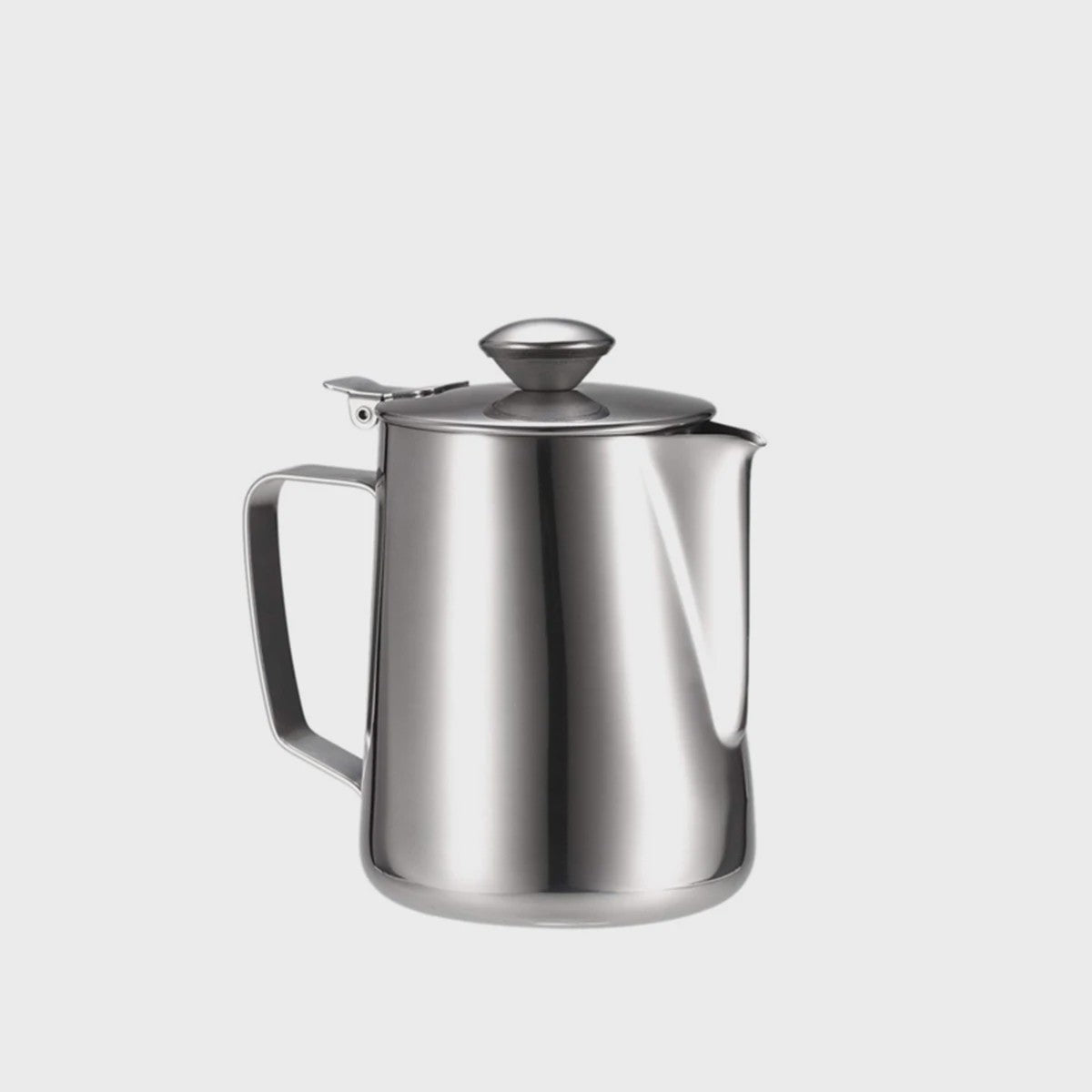 RVS Melkopschuimkan met Deksel - Barista Kwaliteit voor Latte & Cappuccino