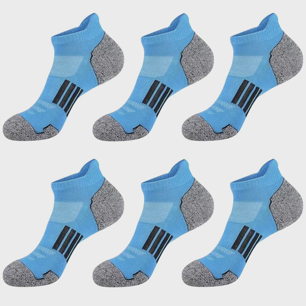 12 Paar Unisex Ademende Sportsokken - Lage Sokken voor Kinderen & Volwassenen (Maat 33-46)