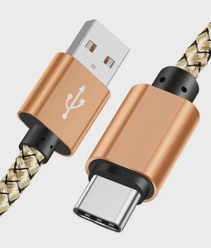 Nylon USB-C Laadkabel - Snel Opladen & Data Transfer voor Huawei, Samsung & Android (1/2/3M)