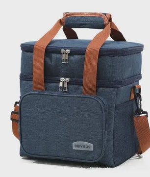 Moderne Lunchtas met Grote Capaciteit - Dubbele Isolatie & Crossbody Draagband